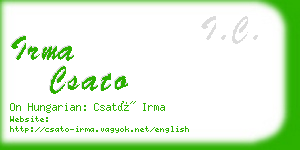 irma csato business card